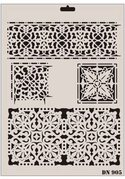Mey İthalat Rich Dantel Seri Dn-905 Stencil 35x25 Cm