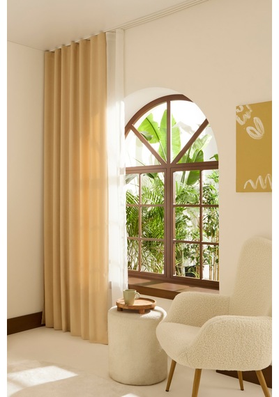 Kaşmir Home Holly Ada Fon Perde Açık Bej 150x270 Cm Açık Bej
