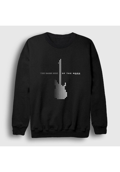Presmono Unisex Guitar Pink Floyd Sweatshirt Siyah