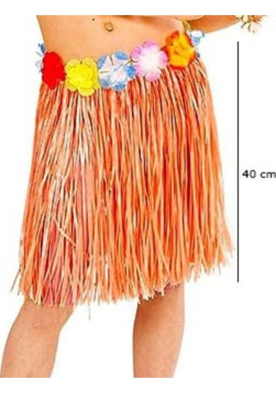 Yetişkin Ve Çocuk Uyumlu Turuncu Renk Püsküllü Hawaii Luau Hula Etek 40 Cm Tarbtgskkfpdsohrs5l Çok Renkli