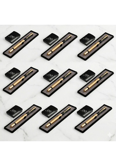 Bk Gift Bk Kurumsal Promosyon Metal Roller Kalem Ve Çakmak Seti 10 Adet Lazer Baskılı Logolu Kurumsal Set Siyah