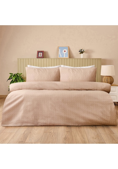 Soft Tanura Kolay Ütülenir Tek Kişilik Nevresim Seti - Bej Çok Renkli