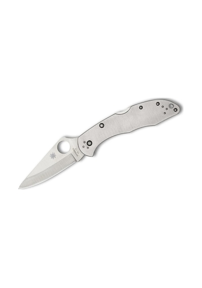 Spyderco Delica 4 Stainless Plainedge Kamp Çakı Gümüş
