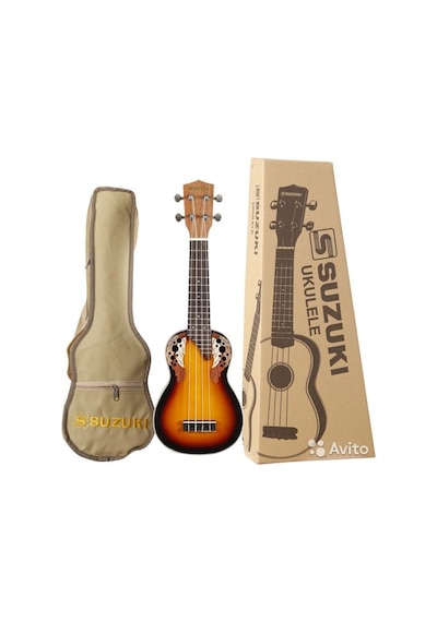 Suzuki Sruk-1E Sb Elektro Soprano Boy Ukulele Seti