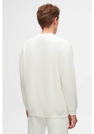 Twn Relaxed Fit Ekru Baskılı Sweatshirt 2ECE25ORT2791 Ekru