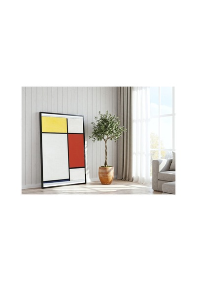 Mondrian Kompozisyon No. Iı Sarı, Kırmızı Ve Mavi Çerçevesiz Poster 30x42 Cm A3 Tablo Modern Sanat