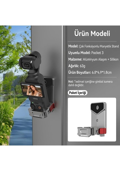 Djı Osmo Pocket 3/4 İle Uyumlu Manyetik Genişletme Çerçevesi Exp