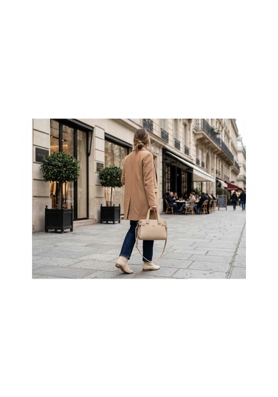 Wikidays.s Moda Trendi İmpol Fermuarlı Kadın El Ve Omuz Çantası Krem
