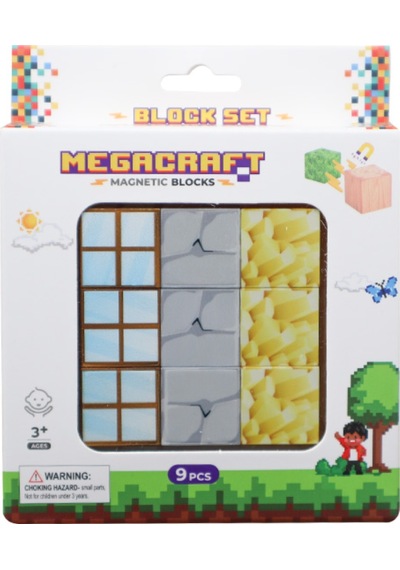 Megacraft 9 Parça Pencere Kaya Altın Blok