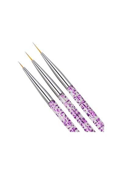 3'lü Tırnak Süsleme Nail Art Fırça Seti
