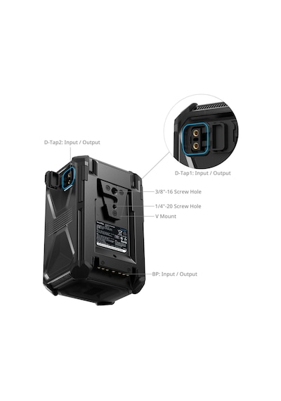 Smallrig 4984 X99 X-touch Smart Üçlü Korumalı 1,5 M Düşmeye Dayanıklı Ip54 Su Geçirmez / Toz Geçirmez V-mount Batarya