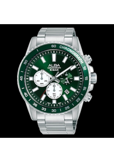 Alba At3l13x1 Quartz Çelik Gri Yeşil Kadran 10 Atm 45 Mm Erkek Kol Saati