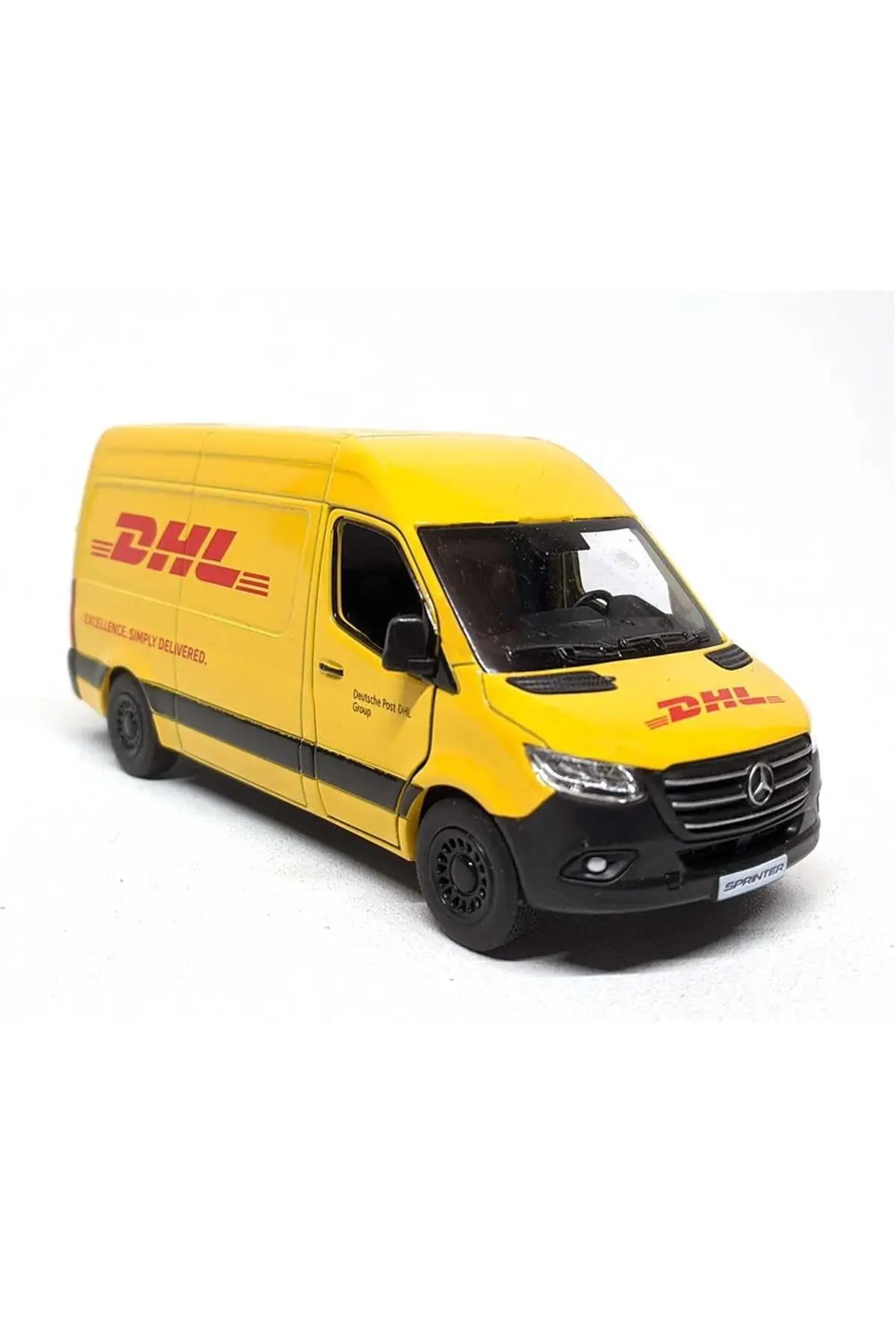 Kinsmart Çek Bırak Mercedes-benz Sprinter Dhl Sarı