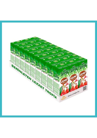Bezos Tropix Meyve Suyu Vişne 200 Ml 27 Adet Dfnbez