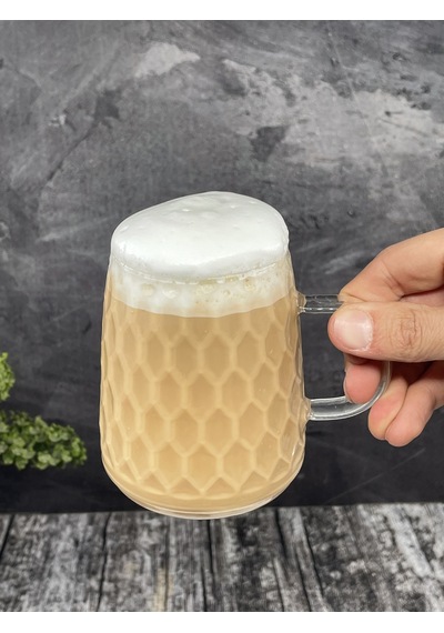 2 Li Borosilikat Cam Kulplu Pinterest Damla Model Bardak Kupa 300