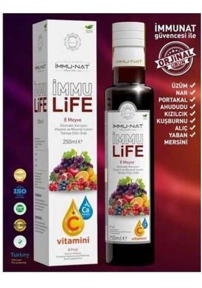 İmmu İmmu Life 8 Meyve Karışımlı Ekstrakt 250 ML İmmu-