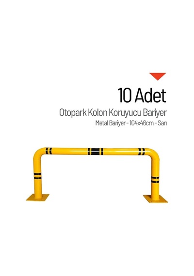 10'lu Set Otopark Kolon Koruma Bariyeri 104x46 Cm-688