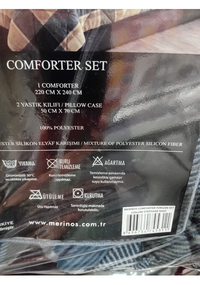 Comforter Çift Kişilik Yorgan Set / 220x240 / Çeyiz / Yorgan /set Koyu Mavi