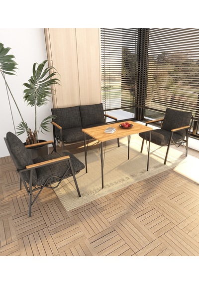 Doruk Home Balkon, Bahçe, Cafe, Metal Koltuk Takımı, Bahçe Takımı , Çay Seti, 2 1 1 Masa Antrasit Doruk Home Balkon, Bahçe, Cafe, Metal Koltuk Takımı, Bahçe Takımı , Çay Seti, 2 1 1 Masa Antrasit
