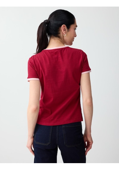 Jimmy Key Bordo %100 Pamuk Bisiklet Yaka Omuzu Detaylı Örme Bluz 6sw035556562