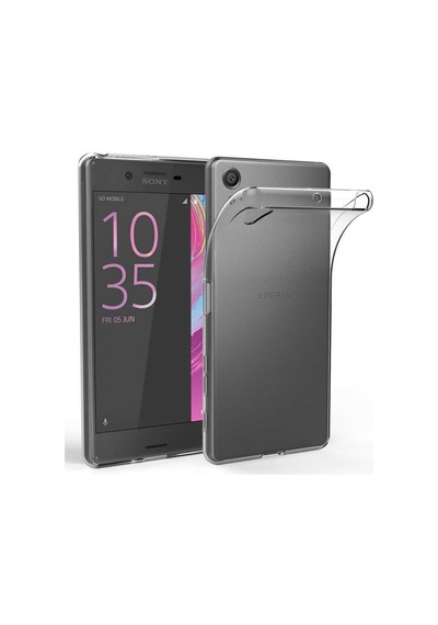 Kvy Sony Xperia Z5 Kamera Korumalı Süper Silikon Kılıf Şeffaf