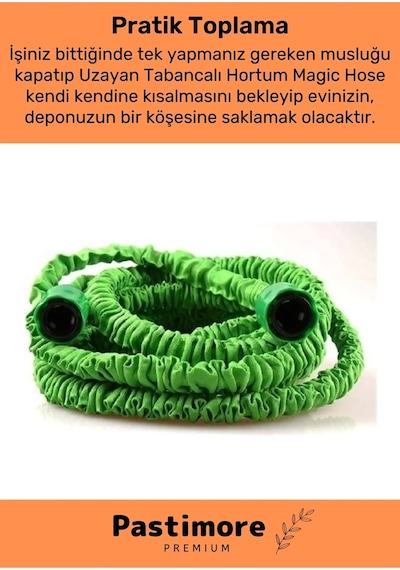 Dayanıklı Kırılmaz 3 Modlu Uzayan Bahçe Sulama Araç Yıkama Hortumu 5 /15 Metre
