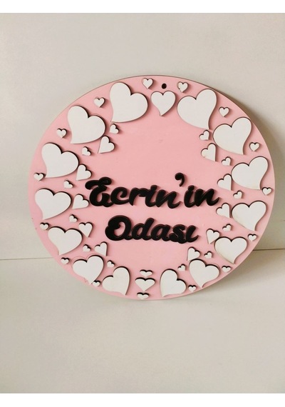 Kapı Süsü Pembe-Beyaz 3 Pembe - Beyaz