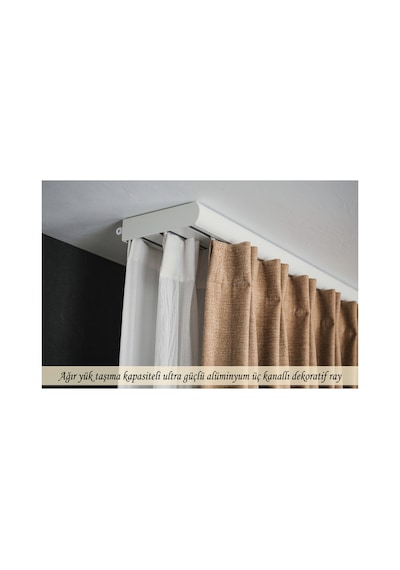 Beyaz Dekoratif Ray Alüminyum 3 Kanallı Dekoratif Metal Perde Kornişi - Üçlü Dekoratif Korniş Beyaz250cm - 858852764 Beyaz250cm Beyaz Dekoratif Ray Alüminyum 3 Kanallı Dekoratif Metal Perde Kornişi - Üçlü Dekoratif Korniş Beyaz250cm - 858852764 Beyaz250cm