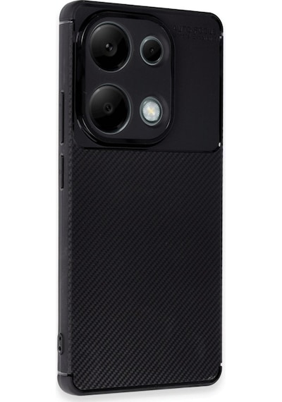 Xiaomi Redmi Note 13 Pro 4g Kılıf Focus Carbon Silikon Kapak Siyah