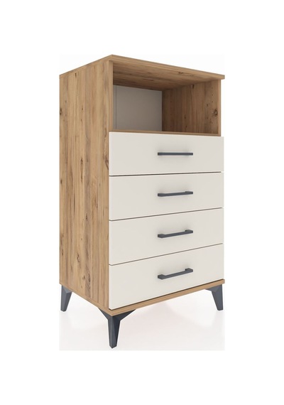 Hyperion Komodin Tek Raflı 4 Çekmeceli 60x44x106 Çam-aytaşı Atlas Çam