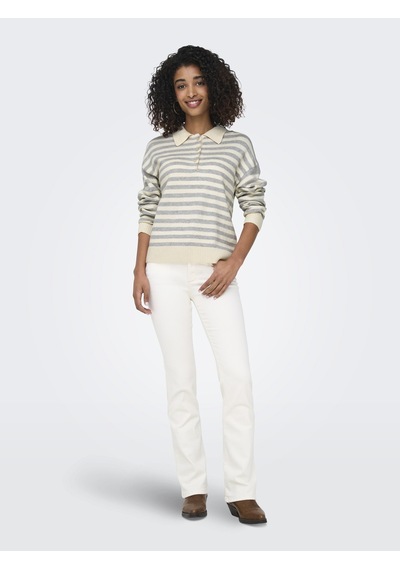 Only Bayan Polo Yaka Sweatshirt 15356689 Bej