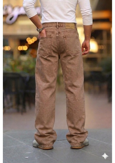 Little Cup Jeans Co Erkek Eskitilmiş Kahve Baggy Fit Rahat Kalıp Jean Pantolon Kahverengi Little Cup Jeans Co Erkek Eskitilmiş Kahve Baggy Fit Rahat Kalıp Jean Pantolon Kahverengi