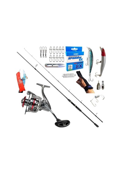 Okuma Wave Up 270cm 10-40gr Prime 3000 Rapala Maket Balık Spin Olta Takımı Seti