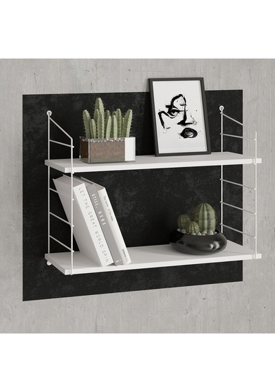 Decormet Armoni Raf Seti 2 Raflı 200 720 Metal Beyaz+ahşap Beyaz