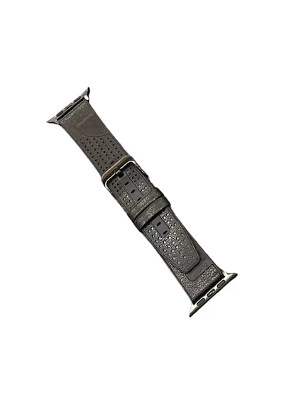 Movenchy Apple Watch Uyumlu  45mm Buff Deri Kordon - Siyah