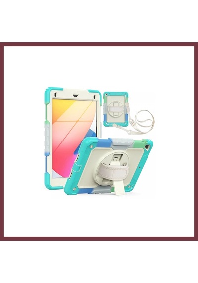 Storeşahin Apple Apple Uyumlu iPad 5 Air 9.7 Kılıf Tablet Rainbow Kapak - Turkuaz Shn0720