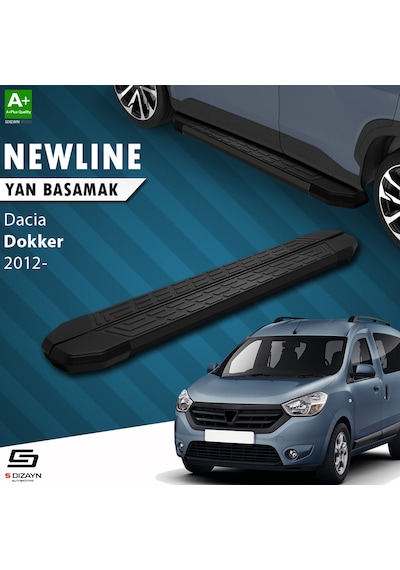 S-dizayn Dacia Dokker Newline Siyah Yan Basamak 203 Cm 2012 Üzeri A+ Kalite