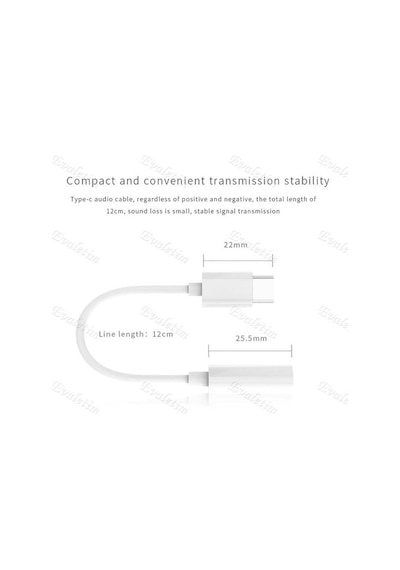 Type C To 3.5Mm Kulaklık Çevirici 4417A Dönüştürücü Adaptör Ses