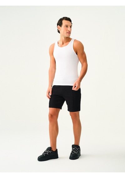 Slim Fit Erkek Atlet Beyaz
