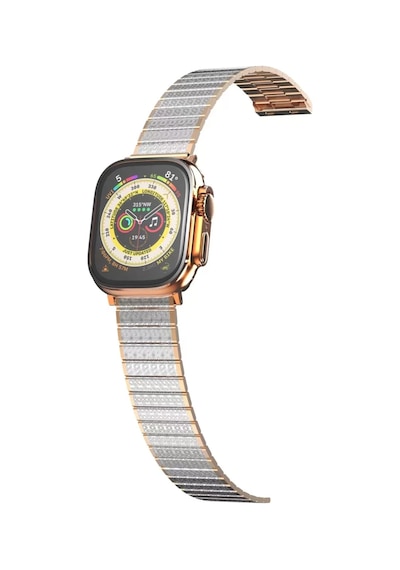 Newface Apple Watch 38mm Made Metal Kordon - Gümüş-rose Gold