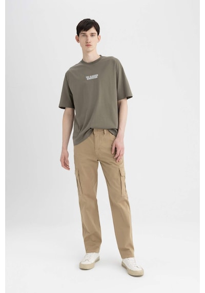 DeFacto Gabardin Pantolon Kargo Cepli Düz Paça B6366AX24SPBG220 Bej DeFacto Gabardin Pantolon Kargo Cepli Düz Paça B6366AX24SPBG220 Bej