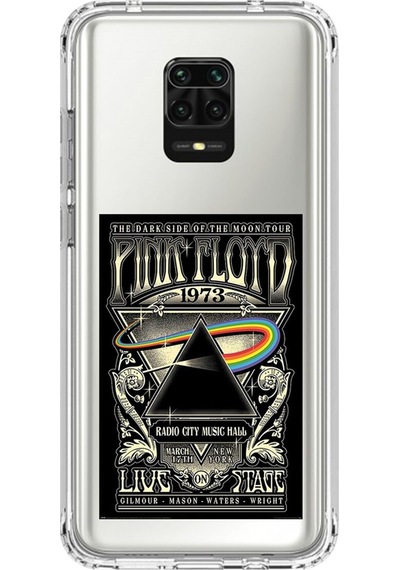 Xiaomi Redmi Note 9 Pro Uyumlu Şeffaf Kılıf Pink Floyd Tasarımlı