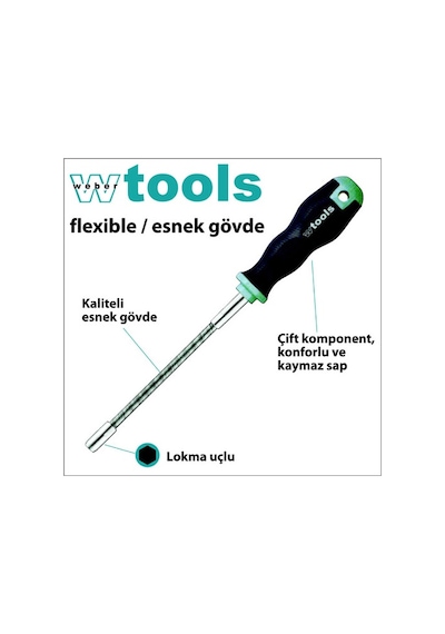 Weber Tools Esnek Lokma Tornavida 60 x 160 MM