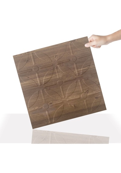 3 Boyutlu Duvar Paneli Kabartmalı Geometrik Yuvarlak Desen Pvc 41x41 Cm/ 6 Adet /1 M² Antik