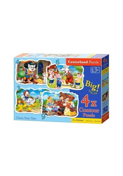 Castorland Puzzle 3+4+6+9 Parça Çizgi Kahramanlar Çocuk Puzzle