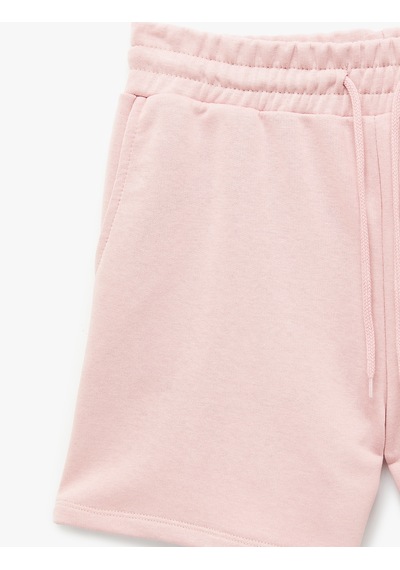 Koton Cepli Beli Bağcıklı Pamuklu Slim Fit Mini Şort Pembe 6sal40004ık Gül
