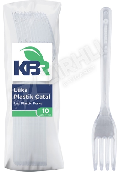 3 Adet Kbr Plastik Çatal 10'lu Çok Renkli