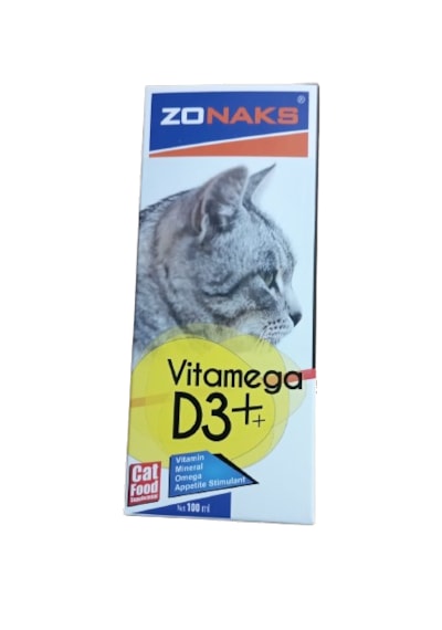 Zonaks Kediler İçin D3 ve Omega 3-6-9 Vitamin 100 ML