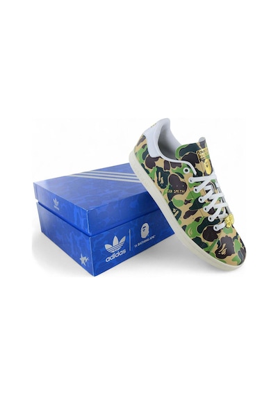 Adidas Stan Smith X Bape Koleksiyonluk Kadın Günlük Sneaker Haki Haki