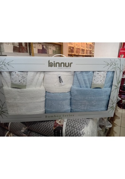 Yünteks Binnur Bamboo 8 Parça Aile Bornoz Takımı / %100 Pamuk / Aile Seti / Çeyizlik / Günlük / Modern / 1.kalite Beyaz - Mavi Yünteks Binnur Bamboo 8 Parça Aile Bornoz Takımı / %100 Pamuk / Aile Seti / Çeyizlik / Günlük / Modern / 1.kalite Beyaz - Mavi